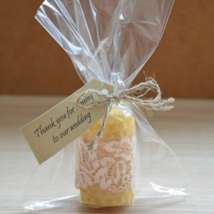 Bišu vaska svece kāzām, viesu pateicības dāvana Ver.4