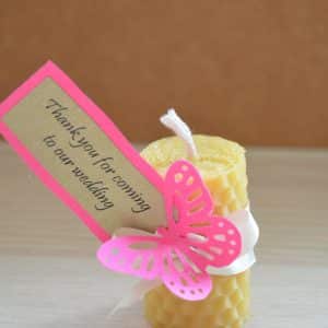 Bišu vaska svece kāzām, viesu pateicības dāvana Ver.8