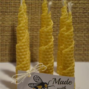 8.gab tītas bišu vaska sveces 13 cm x 2 cm