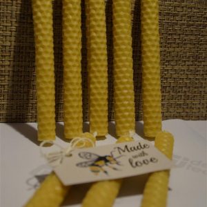 1.gab tīta bišu vaska svece 13 cm x 4.5 cm